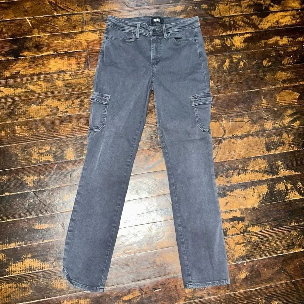 Paige Hoxton ankle skinny 27 normcore washed black cargo jeans